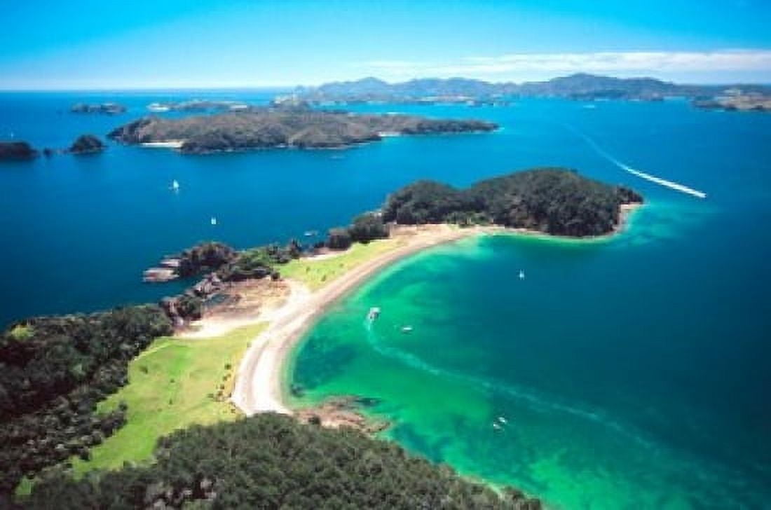 Motuarohia Island Roberton Island Bay of Islands Northland New Zealand Canvas Art - David Wall DanitaDelimont (28 x 18)