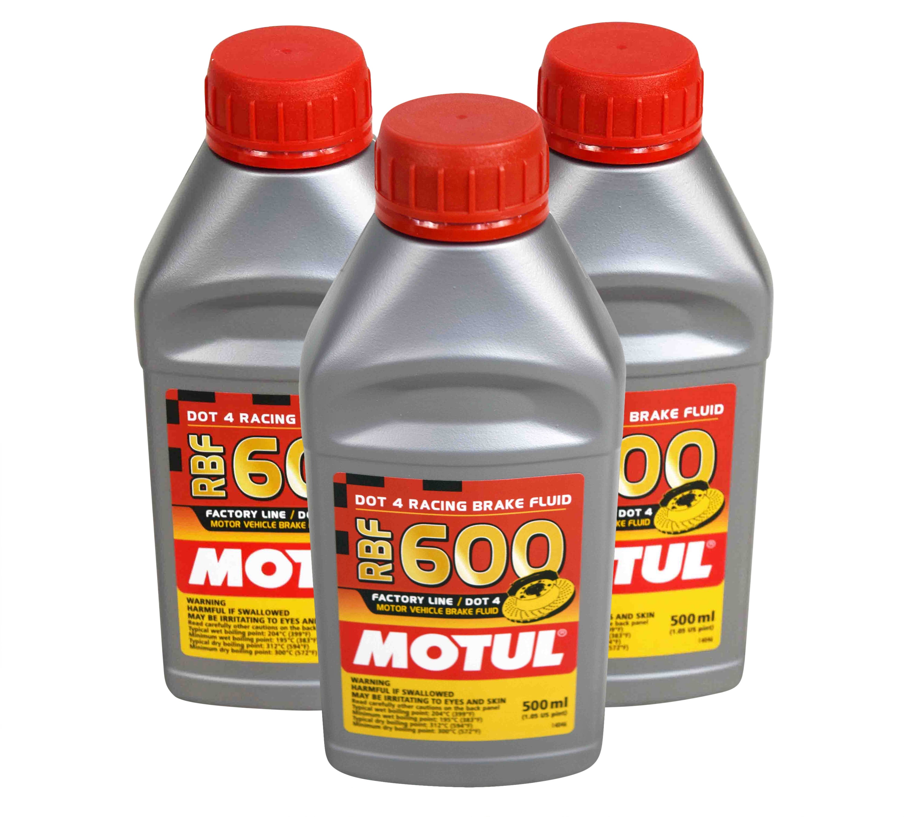 Motul 100949 600 Dot-4 100% Synthetic Racing Brake Fluid Brake Fluid 500ml 3 pck