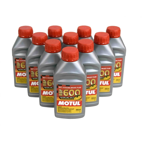 Motul 100949 600 Dot4 100% Synthetic Racing Brake Fluid Brake Fluid 500ml 10 pck