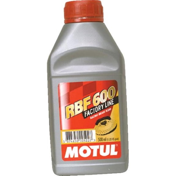 Motul RBF 600 Brake Fluid DOT 4 100% Synthetic Brake Fluid for Cars & Motorcycles, Track Day, Street & Performance Applications 500ml