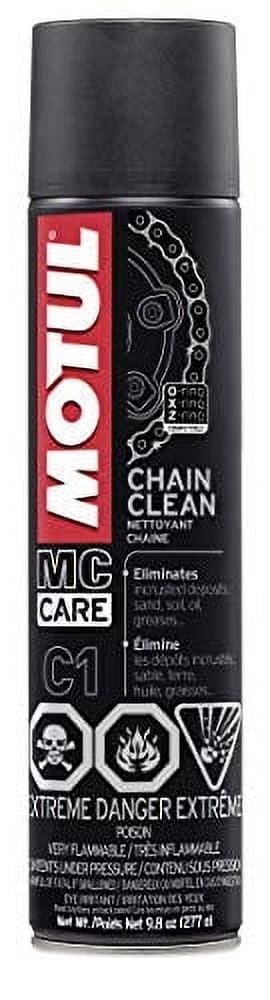 Motul C1 Chain Clean  Motorcycle Chain Cleaner for Dirt Bike, Street Bike, ATV, UTV & O-Ring/X-Ring Chains, Heavy Duty Degreaser Spray, Removes Grease & Grime F