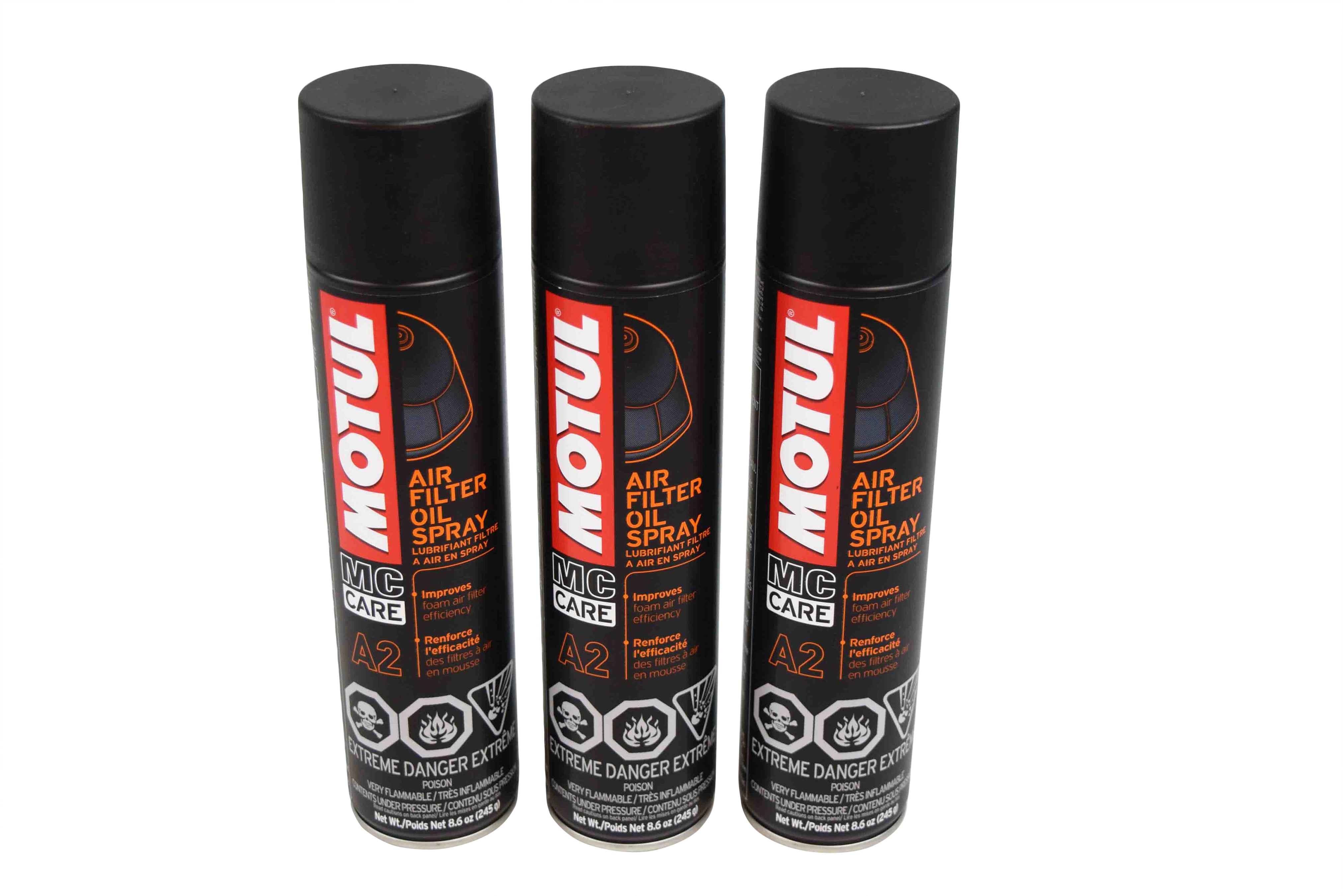 Motul 103248 Air Filter Oil Spray 8.6oz 3 pck