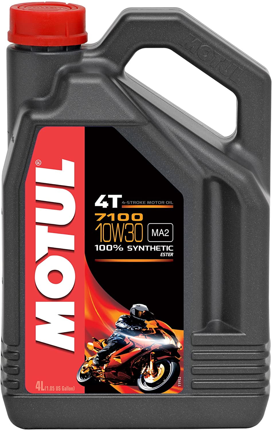 Motul 7100 4T 10W-40 4 Liters Synthetic 4 Stroke Motorcycle Oil 104092 (2  PACK)