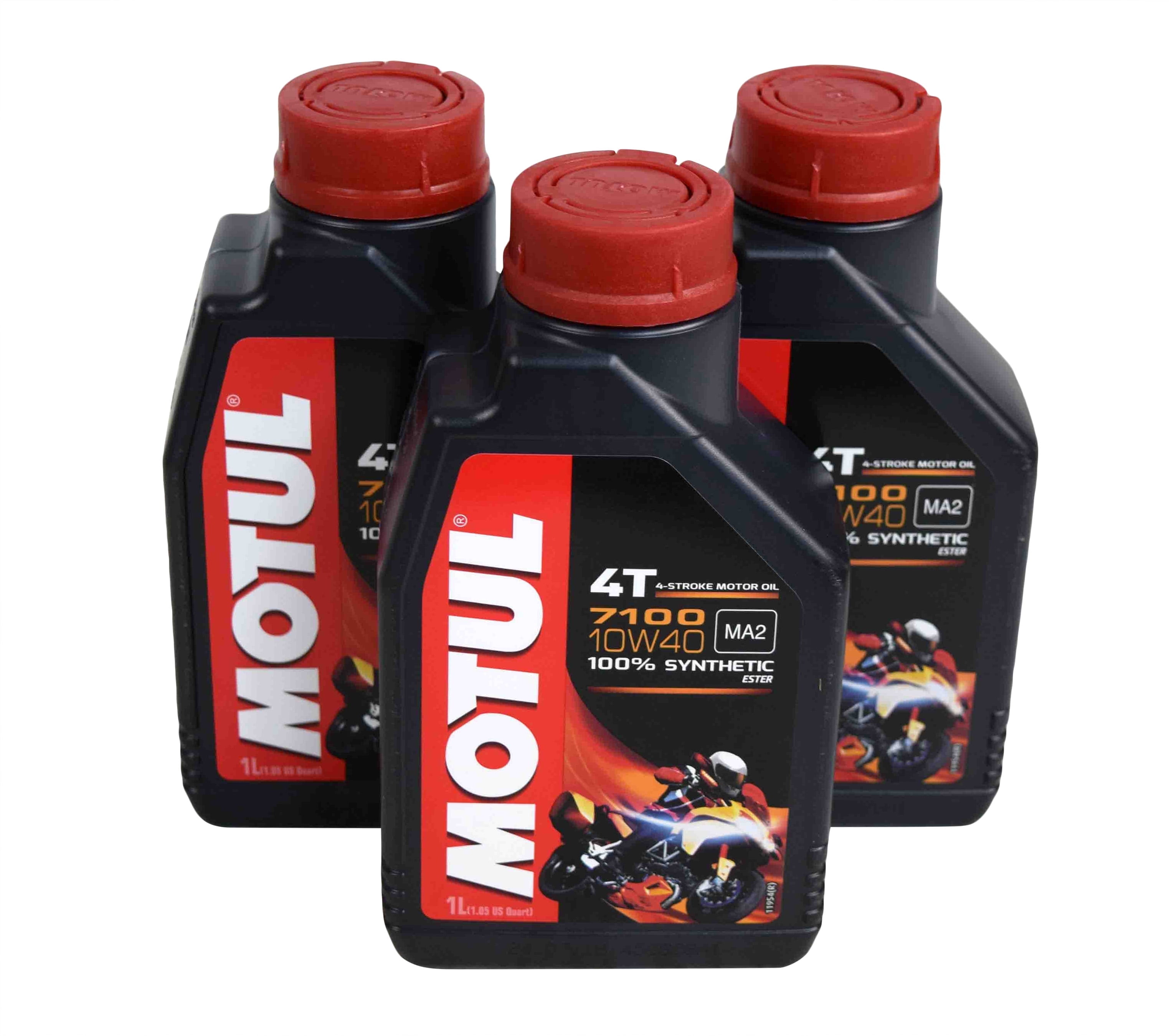 Motul 7100 Ester Fully Synthetic Motor Oil 10W-40, 1L (3 Pack)