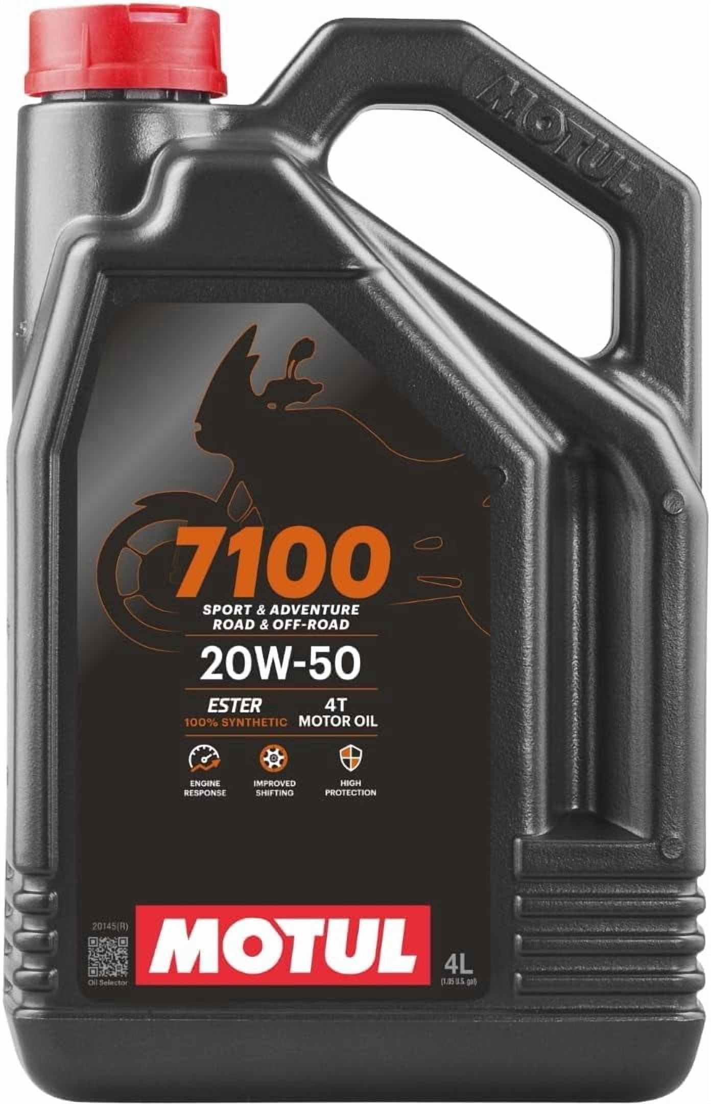Motul 7100 Synthetic Motor Oil, 104104, 20W50, 4-Liter