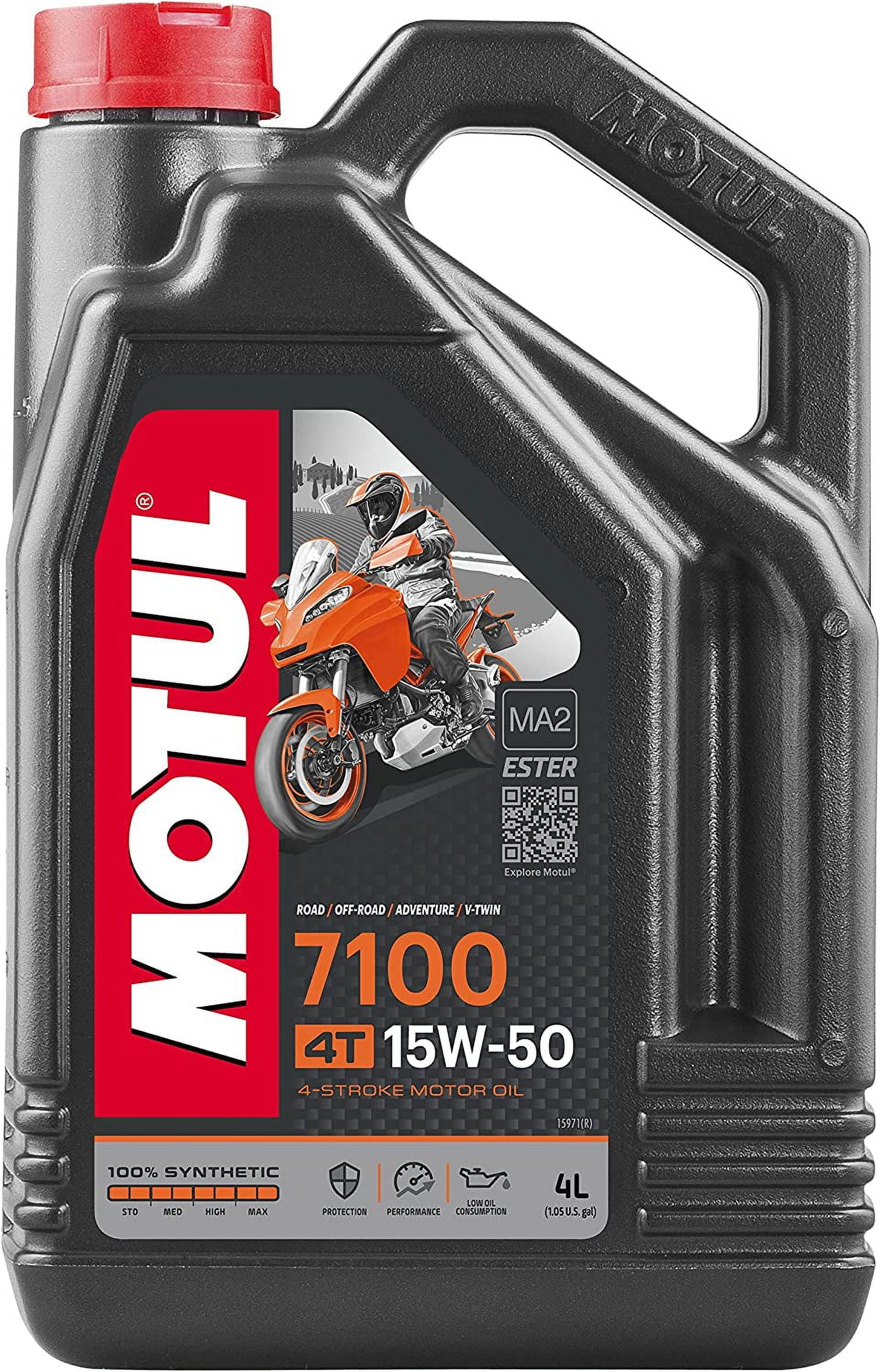 Motul 7100 15W-50 Synthetic Motorcycle Engine Lubricant, API SN