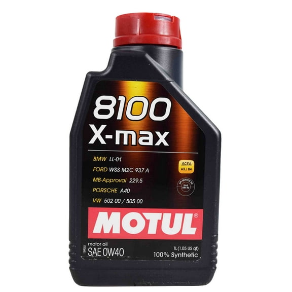 Motul 104531 8100 X-max SAE 0W40 Motor Oil 0W-40 - 1 Liter - 1 Pack