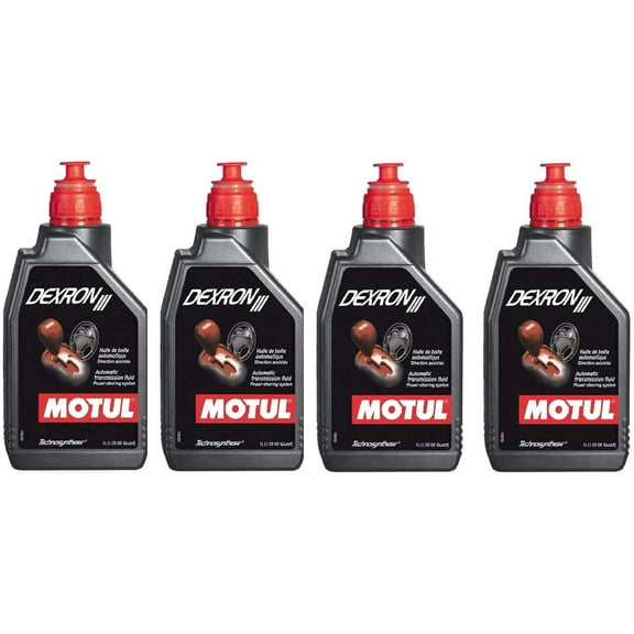 Motul 105776 Set of 4 Dexron III Automatic Transmission Fluid 1-Liter Bottles