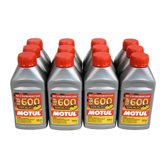 Motul (12 Pack) Dot-4 100 Percent Synthetic Racing Brake Fluid - 500 ml
