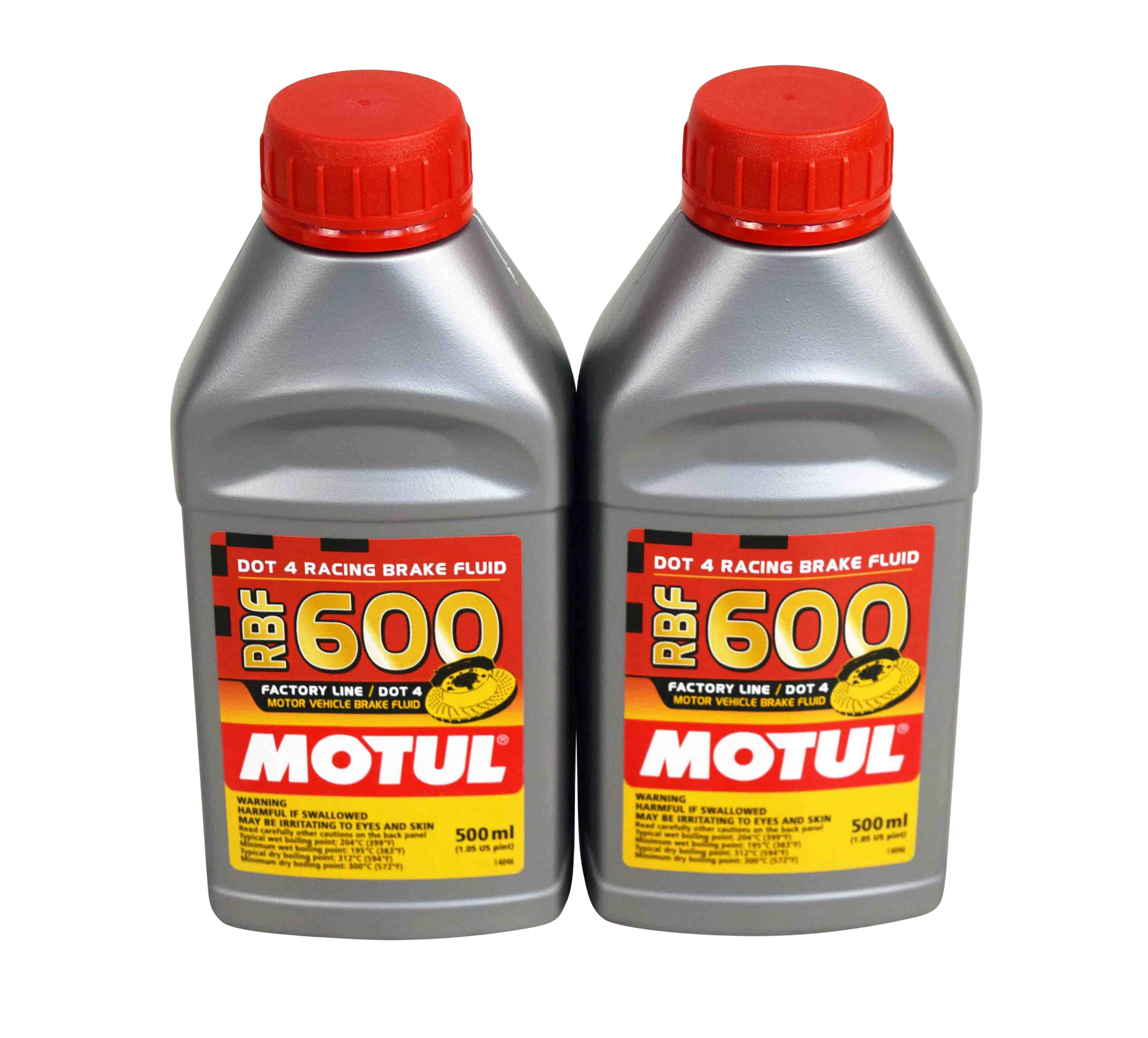 Motul (2 Pack)Dot-4 100 Percent Synthetic Racing Brake Fluid - 500 ml