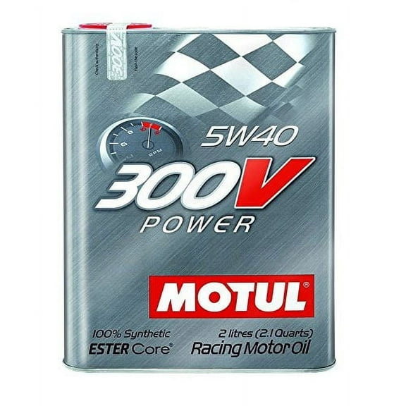 Motul 300V Power 5W40 Racing Motor Oil 2 Liter Can (Pack of 4)