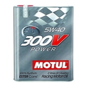 Motul 300V Power 5W40 Racing Motor Oil 2 Liter Can Pack of 4