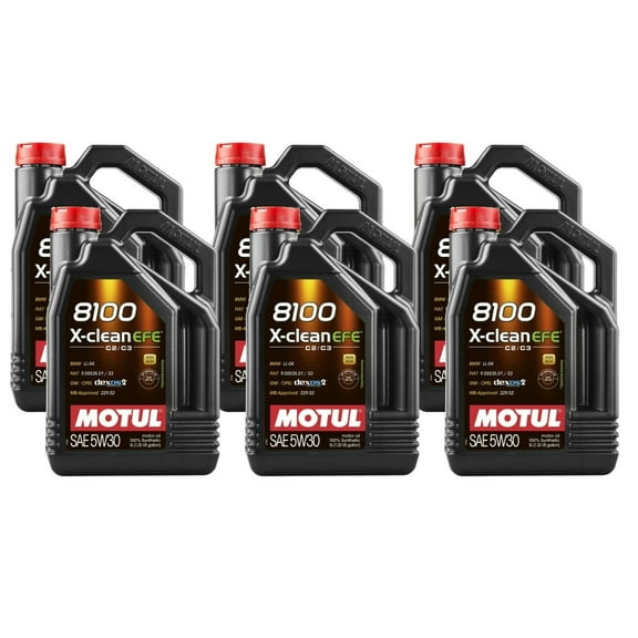 Motul 5W-30 XClean EFE - 30L - Full Synthetic Engine Motor Oil (6 x 5L)