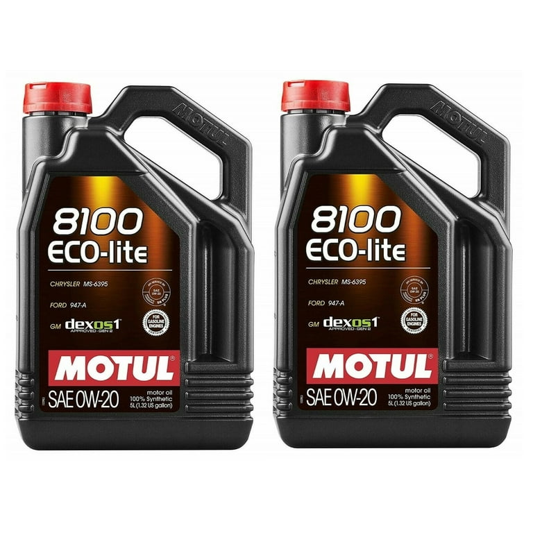 Motul 8100 ECO-LITE 0W20 Racing Motor Oil - 10 Liters (2 x 5L