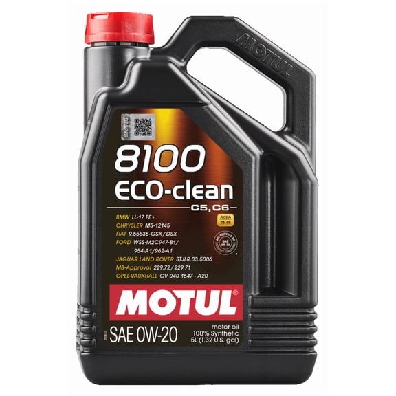 Motul 8100 Series 0W-20 Full Synthetic Motor Oil, 5 Liters
