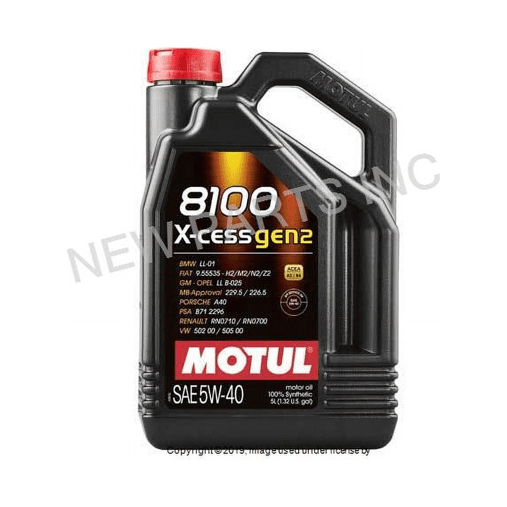 Motul 8100 X-CLEAN 5W40 Fully Synthetic Engine Oil - 10 Liters (2 X 5L Bottles) New 6 thumbnail image