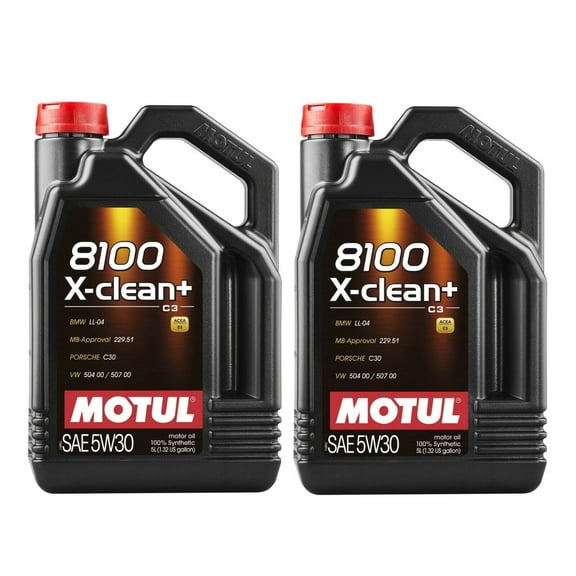 Motul 8100 X-CLEAN + 5W30 - 10 Liters - Full Synthetic Engine Motor Oil (2 x 5L)