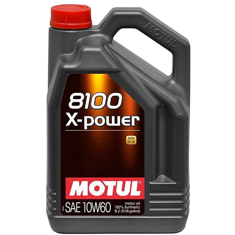 Motul 8100 X-Power 10W60 5 Gallon - 100% Synthetic Engine Oil for
