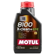 Motul 8100 X-clean+ EFE 0W-30 Full Synthetic Motor Oil, 1 Liter