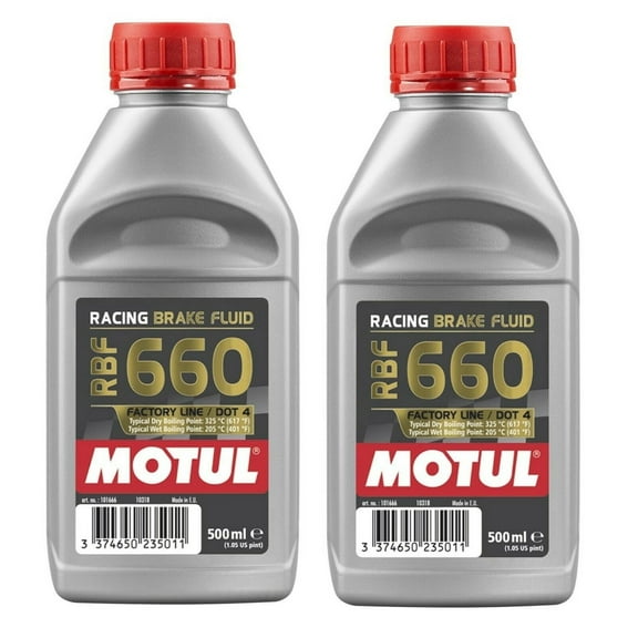 Motul DOT4 RBF 660 FACTORY LINE 1L FullySynthetic Racing Brake Fluid 2 x 0.5L