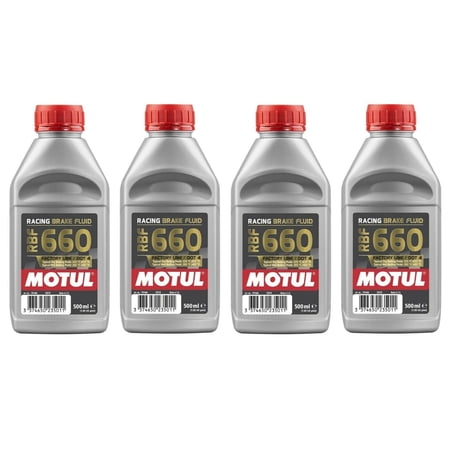 Motul DOT4 RBF 660 FACTORY LINE 2L FullySynthetic Racing Brake Fluid 4 x 0.5L
