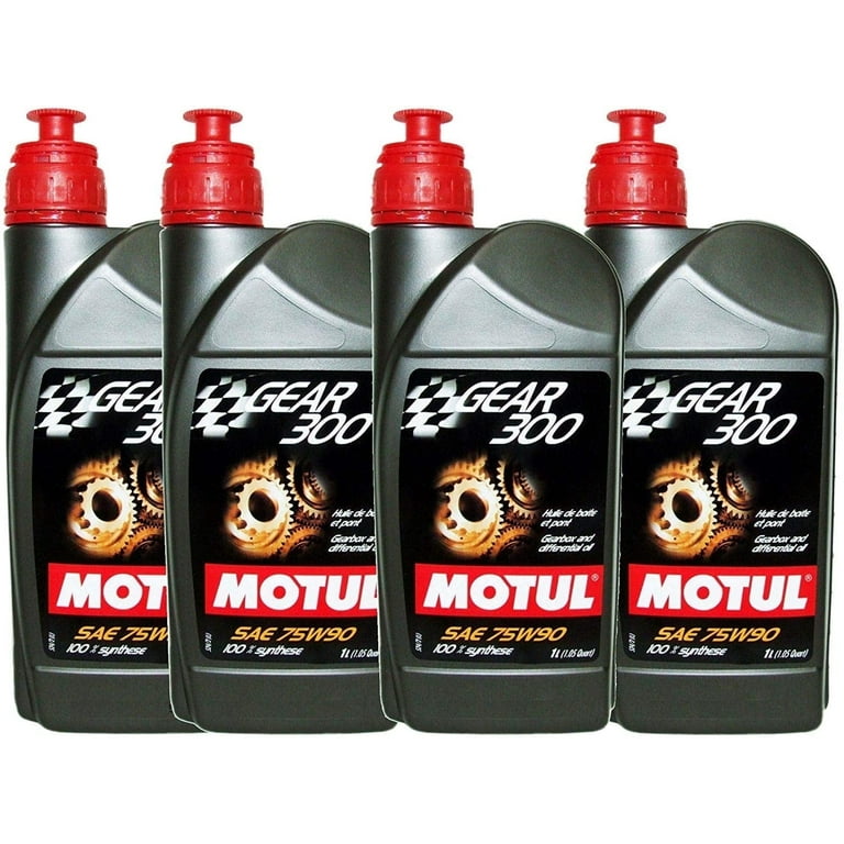 MOTUL GEAR 300 LS SAE75W90 1Lボトル4本セット Motul Gear 300 75W-90 SynTransmission Fluid Oil - 4 pack. (4