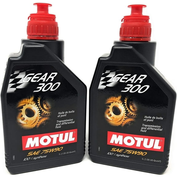 Motul Gear 300 75W90 Synthetic Transmission and Differential Fluid - Liter - 2 Pack, Motul 105777 GEAR 300 75W90 100% Synthetic Gear Tans Diff Oil (2 Liter) 2 Pack By Visit the Motul Store