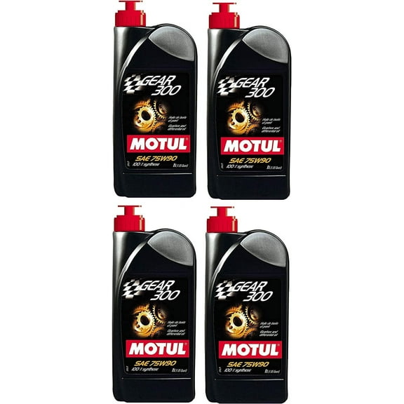 Motul Gear 300 Fully Synthetic Gearbox Oil - 75W90 1L (Pack of 4)