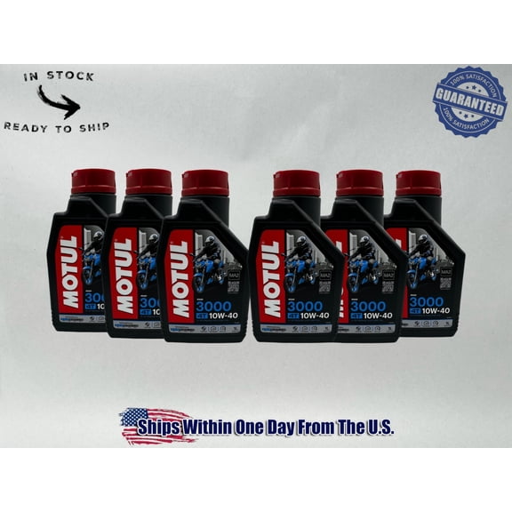 Motul Genuine OEM Motul 3000 4T 10w-40 Standard Motorcycle Oil MOT30-6PACK