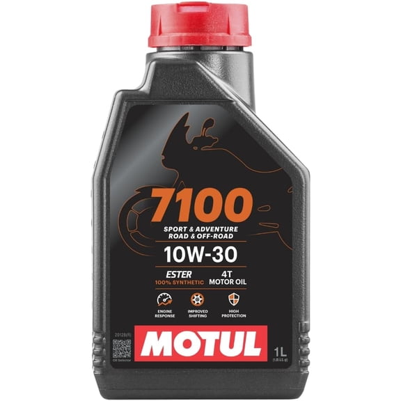 Motul 7100 4T 10W-30 Full Synthetic Motorcycle Oil - Ester Core Technology - API SP JASO MA2 Wet Clutch and DCT Safe - Engine Protection for Honda, Hero, TVS Motor - 1L
