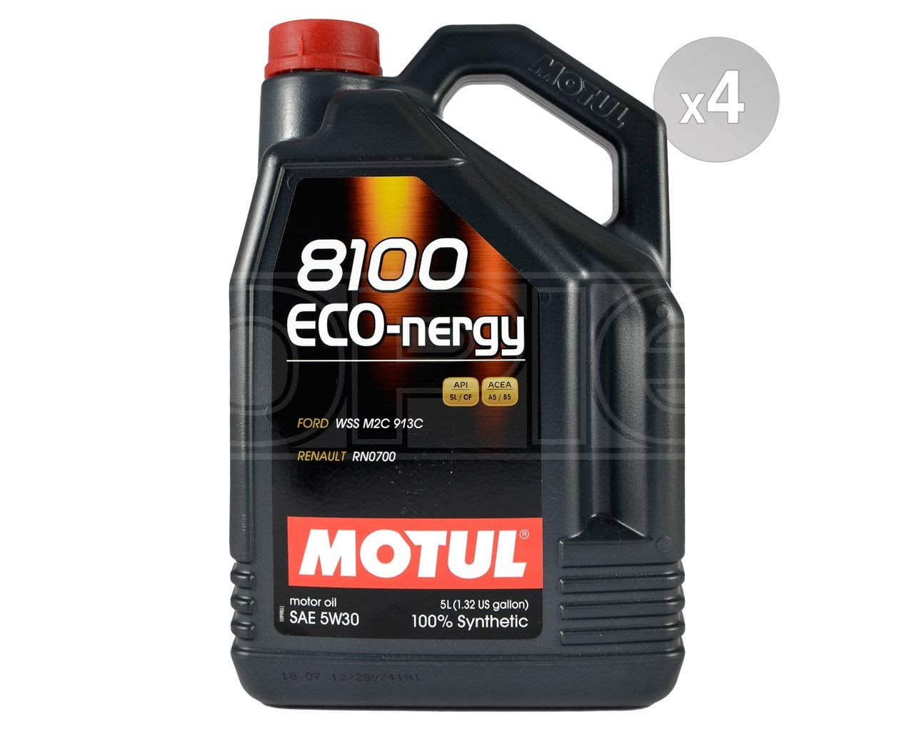 Motul USA 8100 Eco-nergy 5W30 Motor Oil 5L Case Of 4 P/N 102898-4