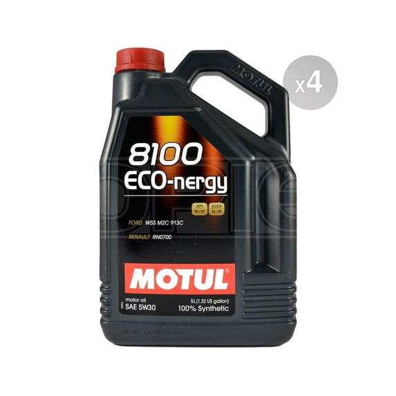 Motul USA 8100 Eco-nergy 5W30 Motor Oil 5L Case Of 4 P/N 102898-4