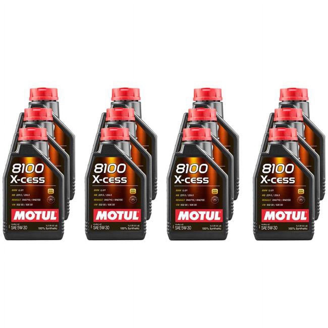 Motul USA MTL108944-12 1 ltr 8100 X-Cess 5W30 Case Motor Oil - Set of 12