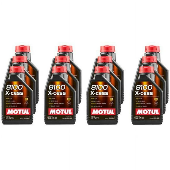 Motul USA MTL108944-12 1 ltr 8100 X-Cess 5W30 Case Motor Oil - Set of 12