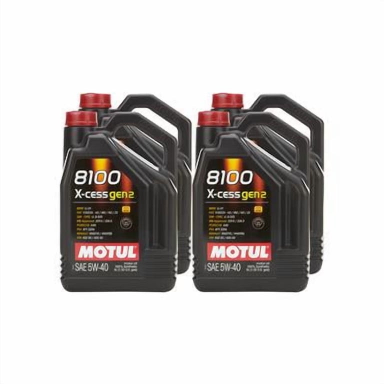 Motul, Motor Oil, 8100 X-Cess Gen2, 5W-40 Synthetic, 4 x 5 L Set