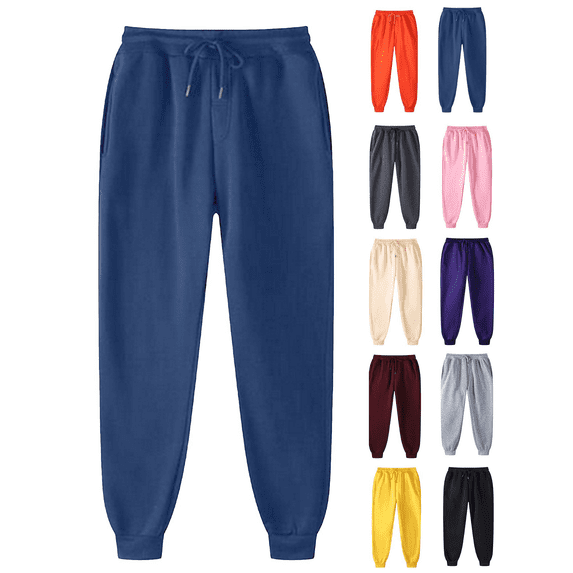 Motuos Women's Plus Size Sweatpants, Solid Color Fleece Lined Joggers Thick Warm Winter Athletic Pants for Running Workout & Cold‑Weather Daily Wear