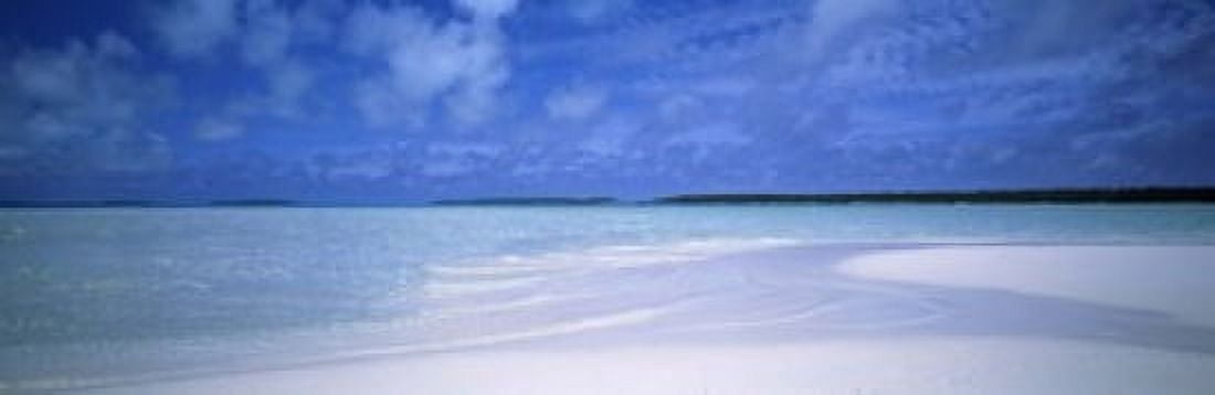Motus and Lagoon viewed from a sandbar Aitutaki Cook Islands Canvas Art - Panoramic Images (18 x 6)