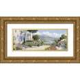 thumbnail image 1 of Motz, Peter 14x8 Gold Ornate Wood Framed with Double Matting Museum Art Print Titled - Lakeway II, 1 of 4