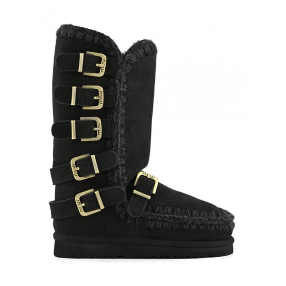 Mou Eskimo 40 Buckle Straps Mou Boots Black (Women's)