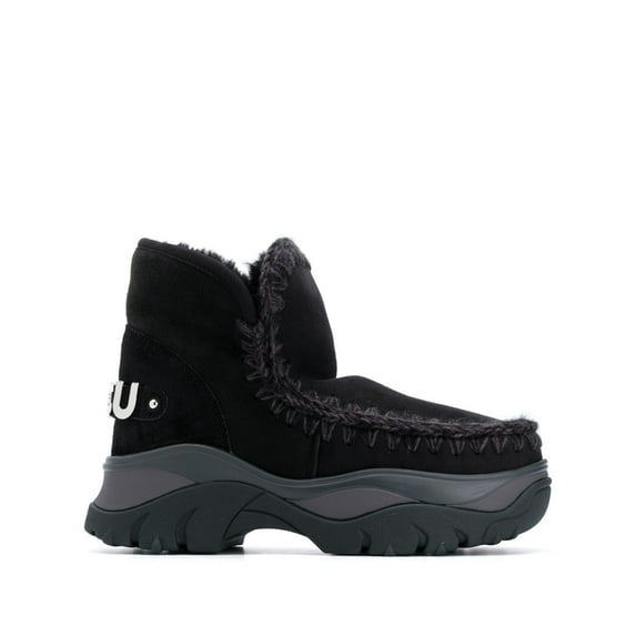 Mou Black Boots With Unique Silhouette Black (Women's)