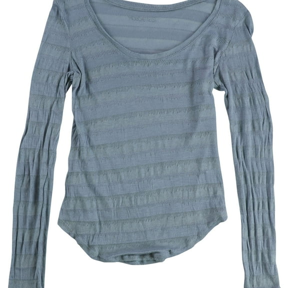 Mouchette Girls Distressed Mixed Media Basic T-Shirt, Blue, Big Kids (8-20), S