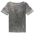 thumbnail image 1 of Mouchette Womens Burnout Look Basic T-Shirt, Grey, Large, 1 of 2