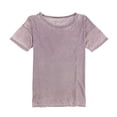 thumbnail image 1 of Mouchette Womens Burnout Look Basic T-Shirt, Purple, X-Small, 1 of 1