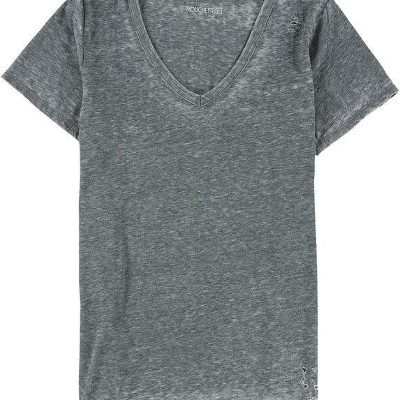 Mouchette Womens Distressed Basic T-Shirt, Green, Small
