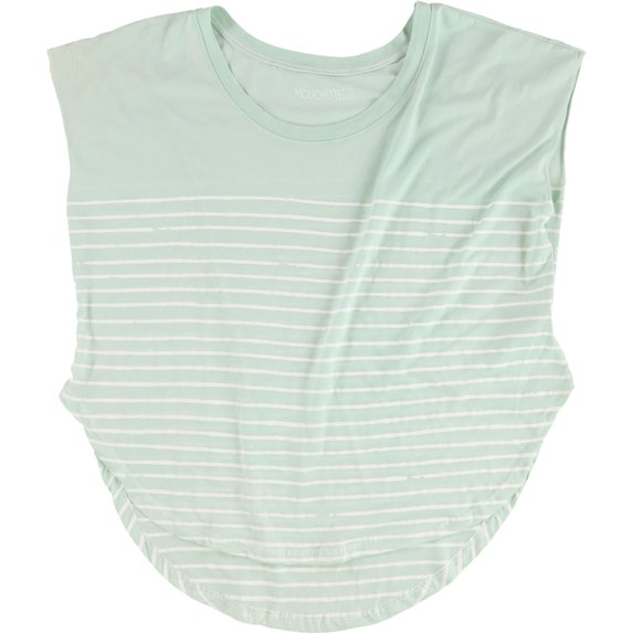 Mouchette Womens Distressed Stripes Graphic T-Shirt, Green, Medium