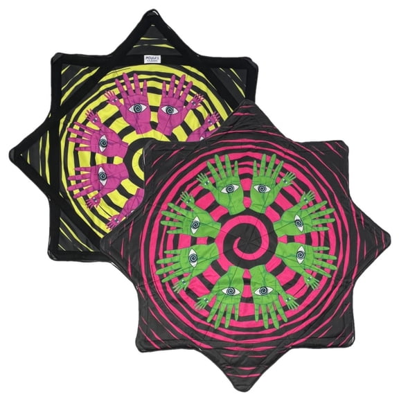 Mougee Classic Flow Star - 27" Diameter - Durable and Vibrant Patterns (Seeing Palms - Two Sided)