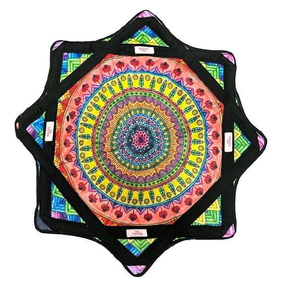 Mougee Mini Star Flow Star - 20" Diameter - Smaller size for smaller hands and Easier Spinning (Harvest Mandela)