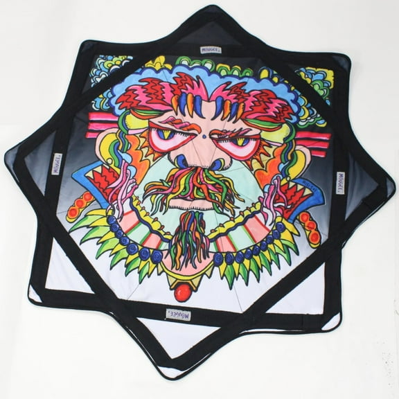 Mougee Star Flow Star - 28" Diameter - Durable Weighted Star Design - Featuring Original Art by MiSi501 (Psychedelic Grump)