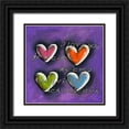 thumbnail image 1 of Mougin, Carine 20x20 Black Ornate Wood Framed with Double Matting Museum Art Print Titled - Je taime I, 1 of 4