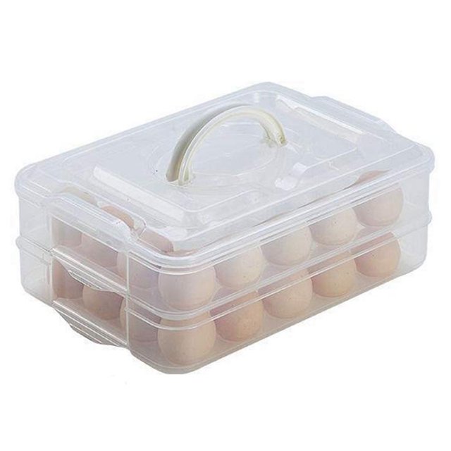 Mouind 40 Grids Snap and Stack Egg Holder, 2 Tiers Deviled Egg Tray